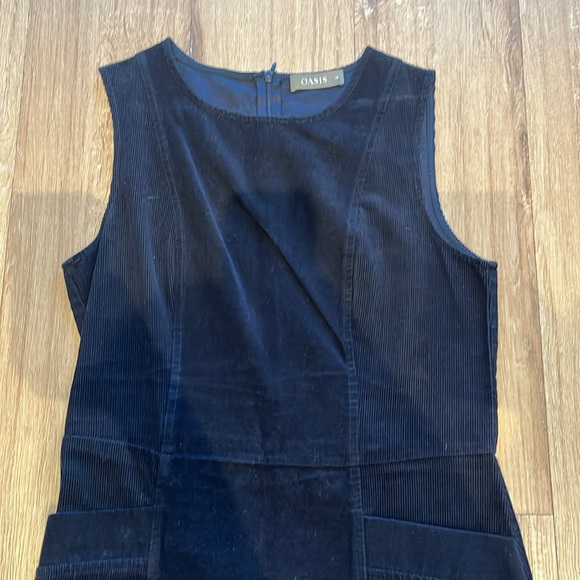 Worn once navy blue corduroy dress - Picture 2 of 4